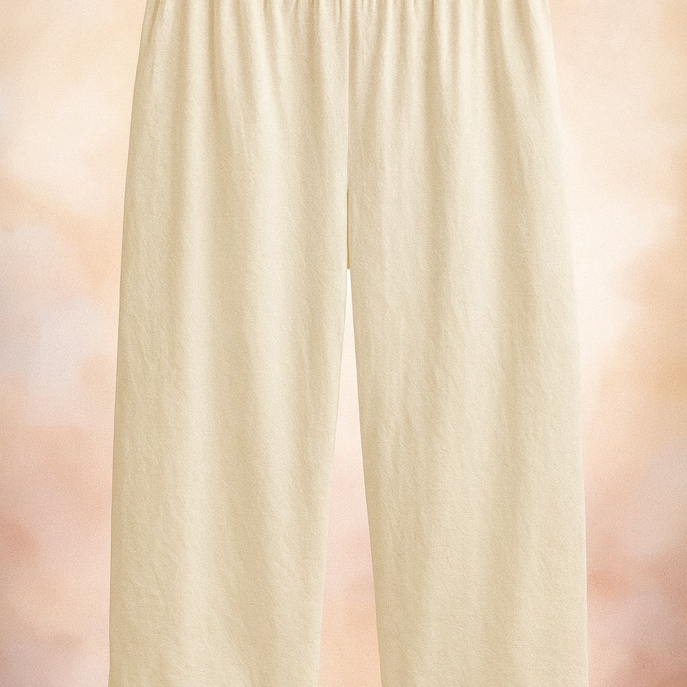 White linen pants